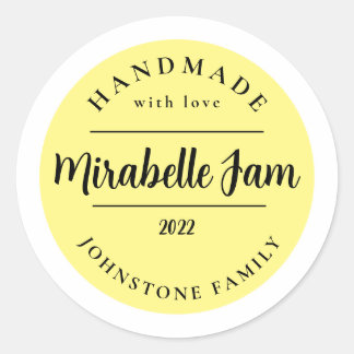 Redonda Pegatina de mermelada de Mirabelle personalizable