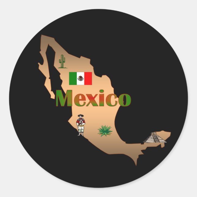 Redonda Pegatina de México (Anverso)