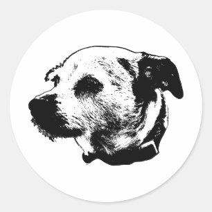 Redonda Pegatina de mezcla de Pup Terrier