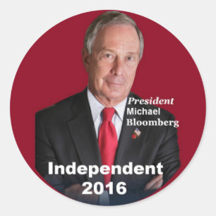 Redonda Pegatina de Michael BLOOMBERG 2016