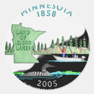 Redonda Pegatina de Minnesota