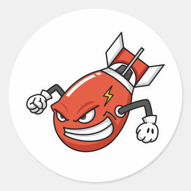 Redonda Pegatina de misil de cohete (Anverso)