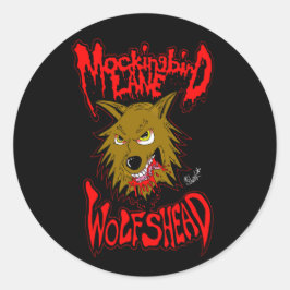 Redonda Pegatina de Mockingbird Lane "Wolfshead"