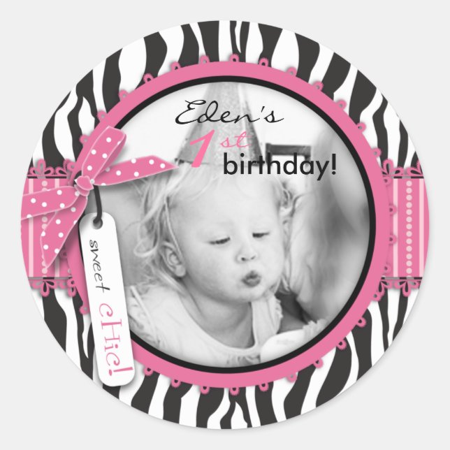 Redonda Pegatina de Moda Boutique 3 (Anverso)