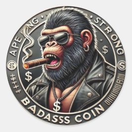 Redonda PEGATINA de monedas de BOOJI