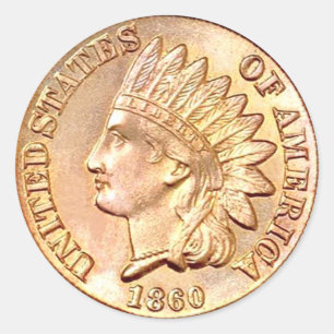 Redonda Pegatina de monedas de la era de la guerra civil
