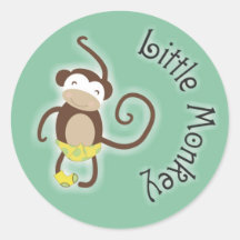 Pegatina de monito bebé 3,8 cm
