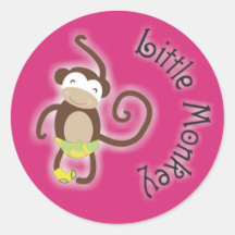 Pegatina de Monito Bebé de 3,8 cm