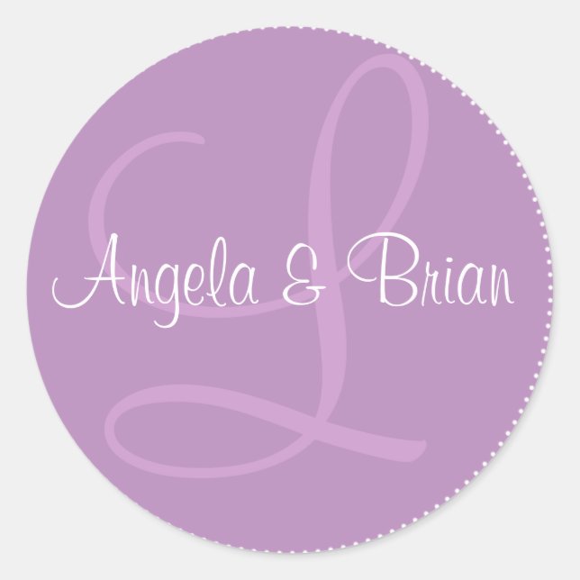 Redonda Pegatina de monograma (Anverso)