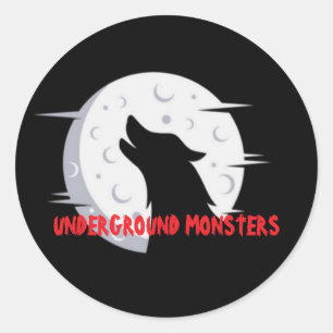 REDONDA PEGATINA DE MONSTERS SUBTERRÁNEO