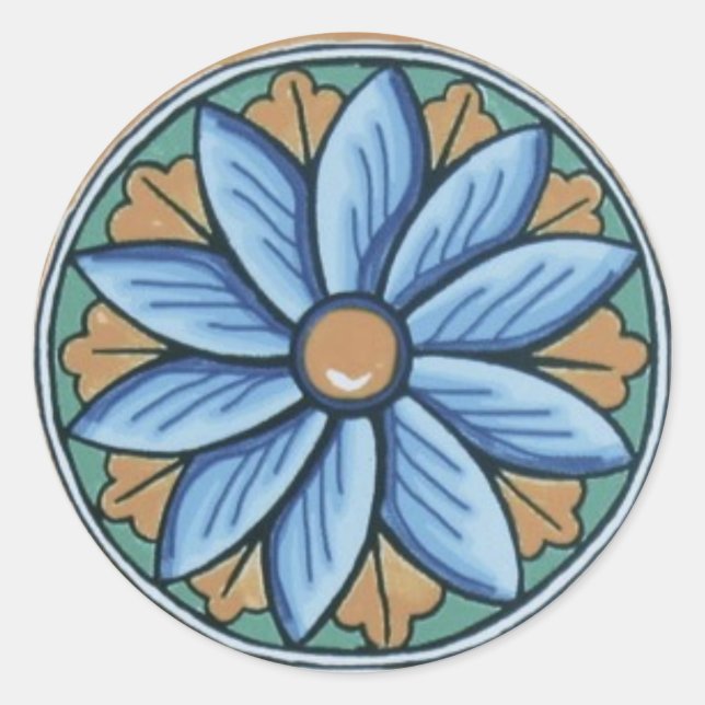 Redonda Pegatina de mosaico (Anverso)