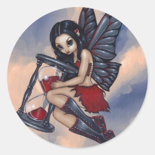 Redonda pegatina de "moscas de tiempo"