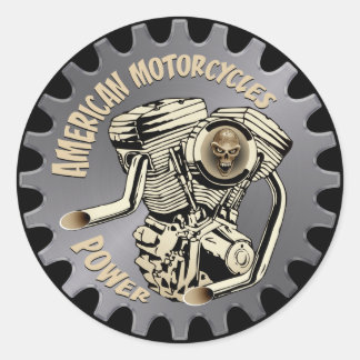 Redonda PEGATINA de motocicletas de Estados Unidos