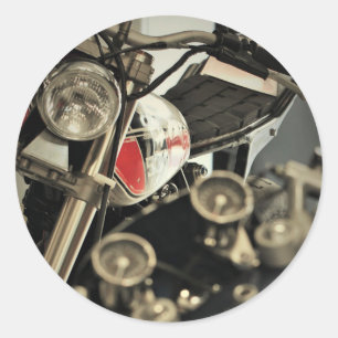 Redonda Pegatina de motocicletas Funky Biker
