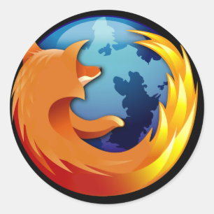 Redonda Pegatina de Mozilla