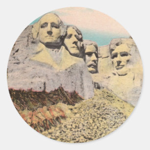Redonda Pegatina de Mt. Rushmore