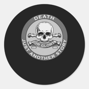 Redonda Pegatina De Muerte O Gloria