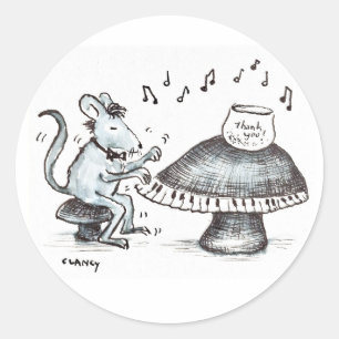 Redonda Pegatina de Mushroom Music