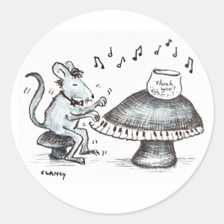 Redonda Pegatina de Mushroom Music