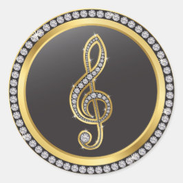 Redonda Pegatina de música Bling - SRF
