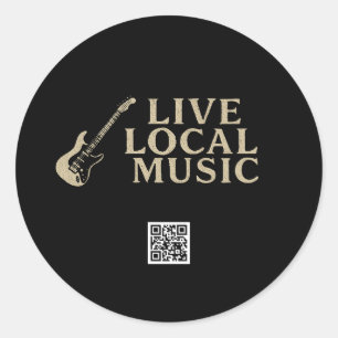 Redonda Pegatina de música local en vivo