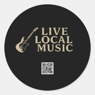 Redonda Pegatina de música local en vivo