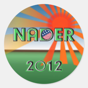 Redonda Pegatina de Nader 2012