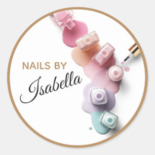 Redonda Pegatina de Nail