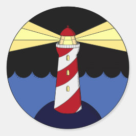 Redonda pegatina de náuseas del faro