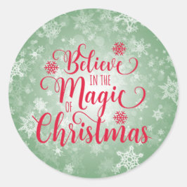Redonda Pegatina de Navidad