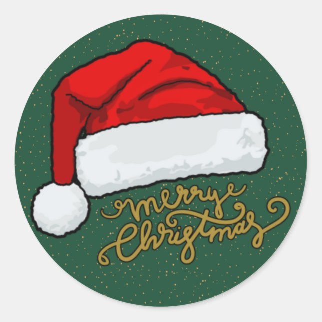 Redonda Pegatina de Navidad  (Anverso)