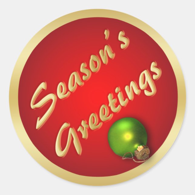 Redonda Pegatina de Navidad (Anverso)