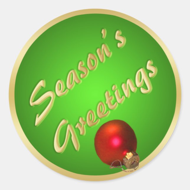 Redonda Pegatina de Navidad (Anverso)