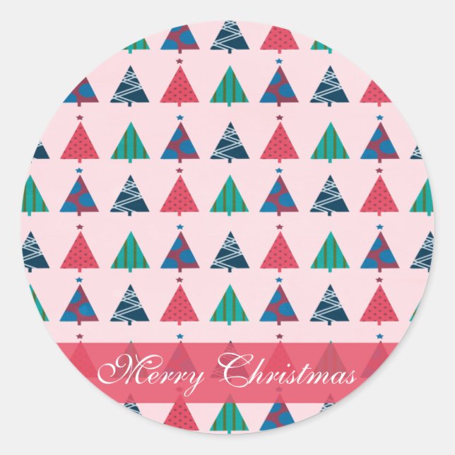 Redonda Pegatina de Navidad (Anverso)