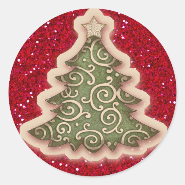 Redonda Pegatina de Navidad - SRF (Anverso)