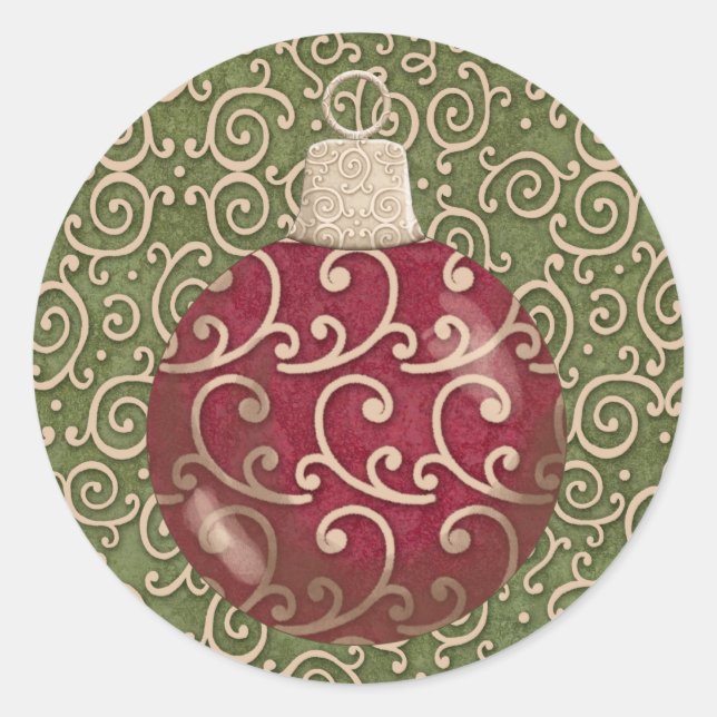 Redonda Pegatina de Navidad - SRF (Anverso)