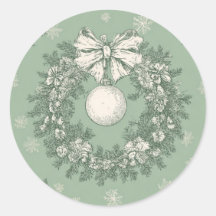 Pegatina de Navidad Verde