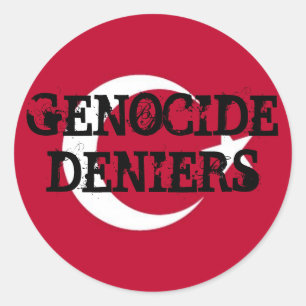 Redonda Pegatina de negadores del genocidio