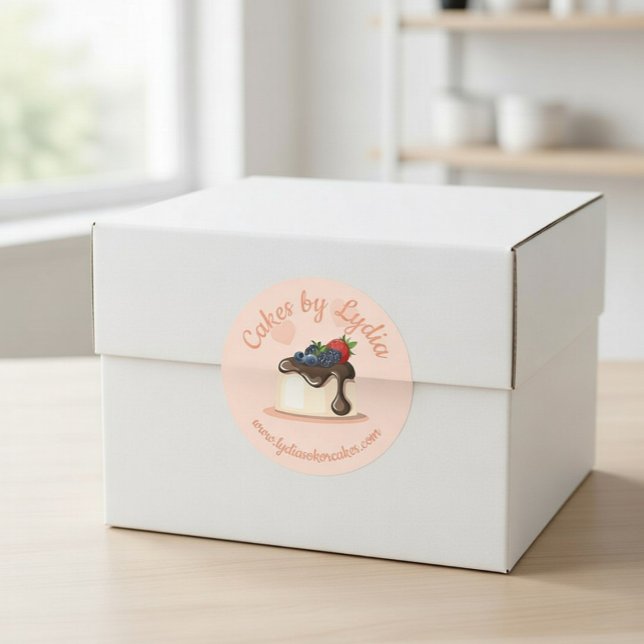 Redonda Pegatina de negocio de panadería personalizada  (Subido por el creador)