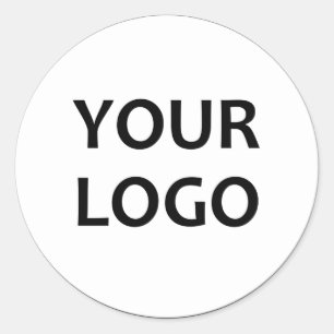 Redonda pegatina de negocios con logotipo de personalizado