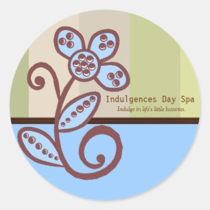 Redonda Pegatina de negocios Day Spa