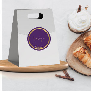 Redonda Pegatina de negocios de chocolate premium negro y 