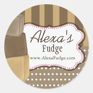 Redonda Pegatina de negocios de Fudge