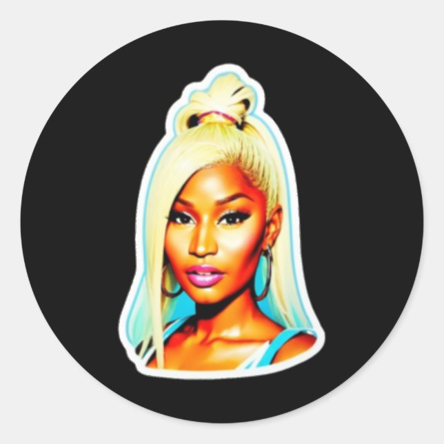 Redonda Pegatina de Nicki Minaj (Anverso)