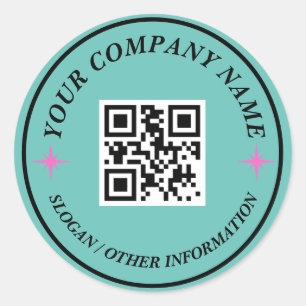 Redonda Pegatina de nombres comerciales mínimos para el có
