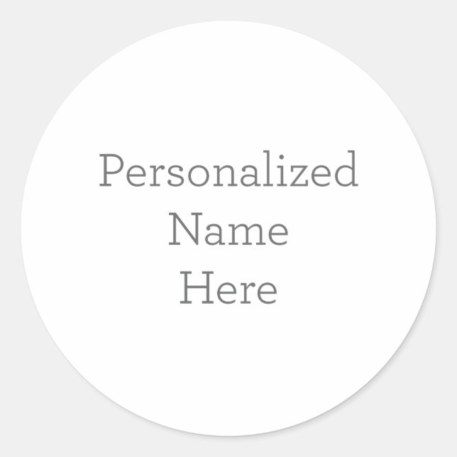 Redonda Pegatina de nombres personalizado (Anverso)
