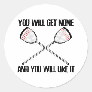 Redonda Pegatina de NoneAndLikeIt del portero de LaCrosse