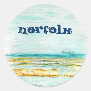 Redonda Pegatina de Norfolk