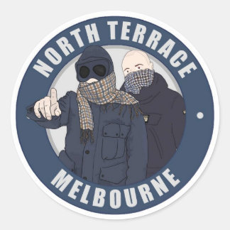 Redonda Pegatina de North Terrace Melbourne