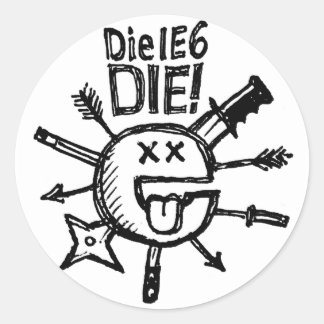 Redonda Pegatina de notas de esbozo de DieIE6DIE
